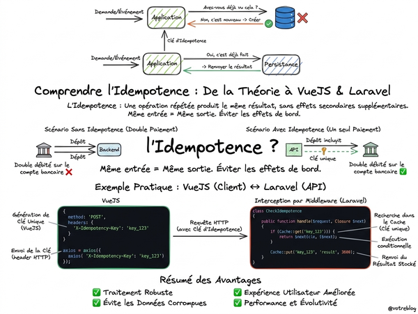 L’idempotence dans les appels API : éviter les doublons avec Laravel et Vue.js